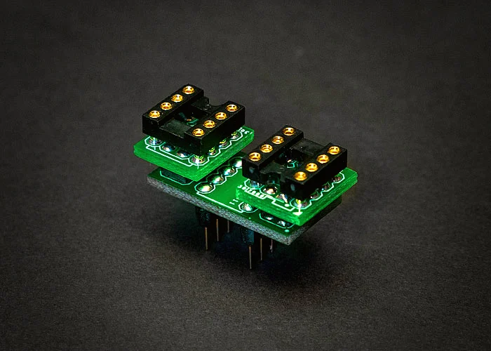 DIP8 Dual to 2xDIP8 Horizontal Adapter by Staccato Audio